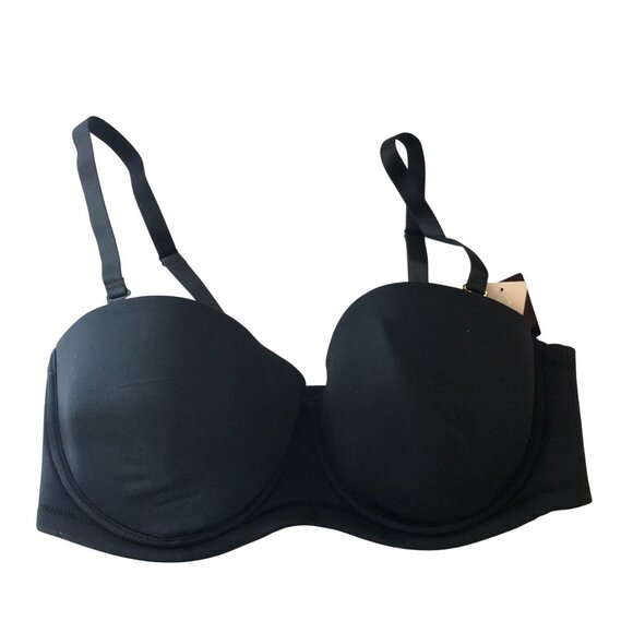 Wacoal Red Carpet Full Figure Underwire Strapless Bra Full Coverage Black 40DD - Picture 3 of 7